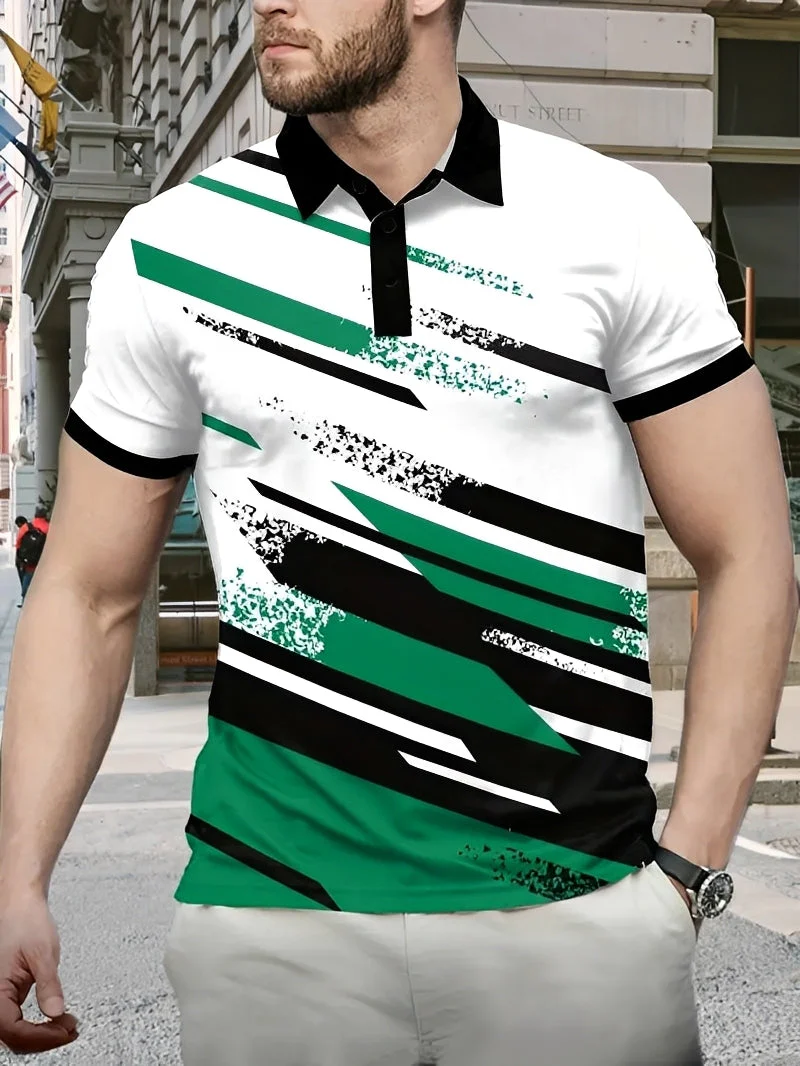 Aaron - Polo élégant avec imprimé pour hommes - Image 4