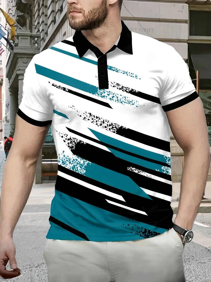 Aaron - Polo élégant avec imprimé pour hommes - Image 5