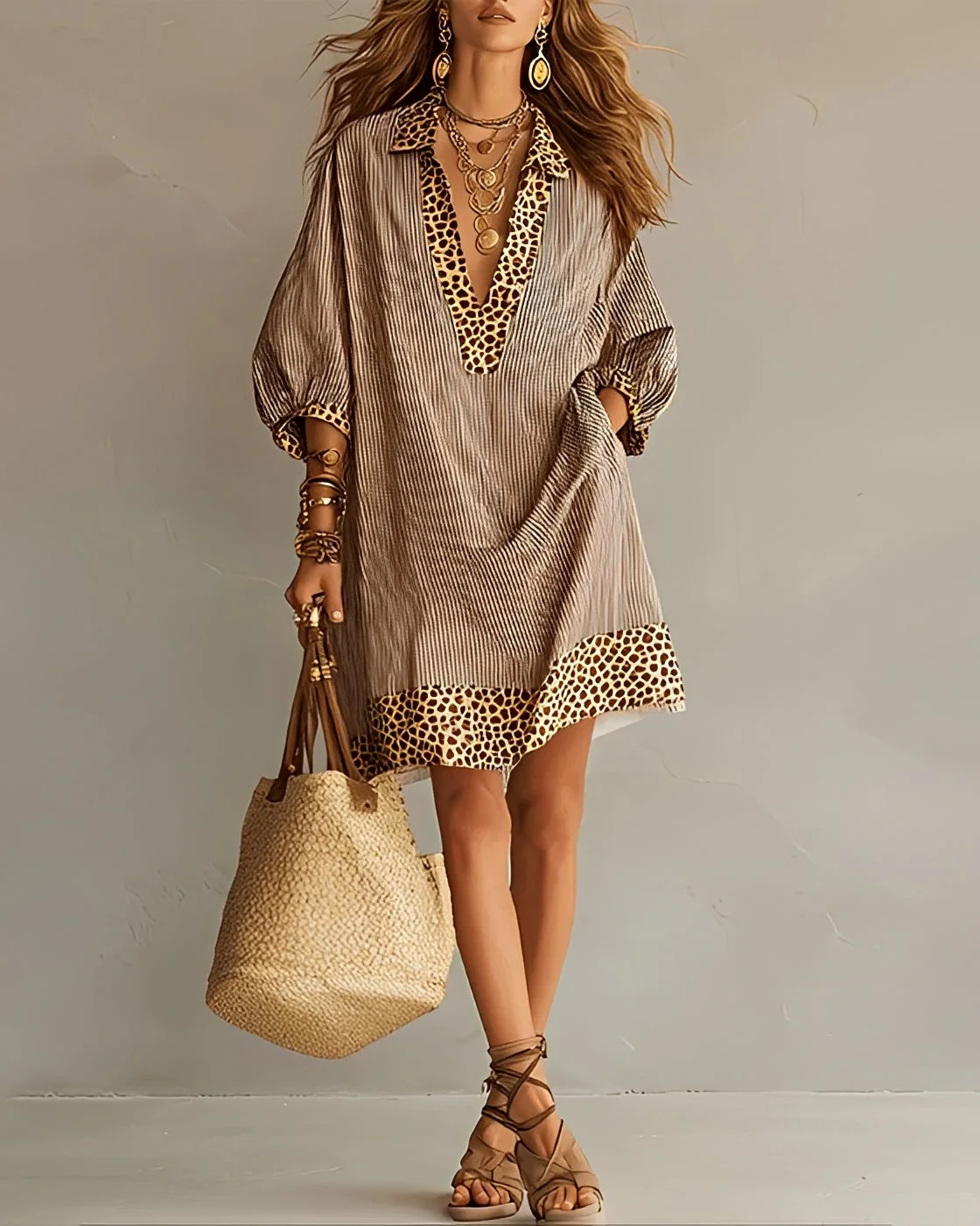 Abbie - Robe à Panneaux Amples Élégante - Image 2