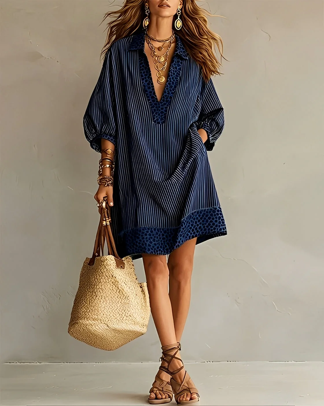 Abbie - Robe à Panneaux Amples Élégante - Image 4