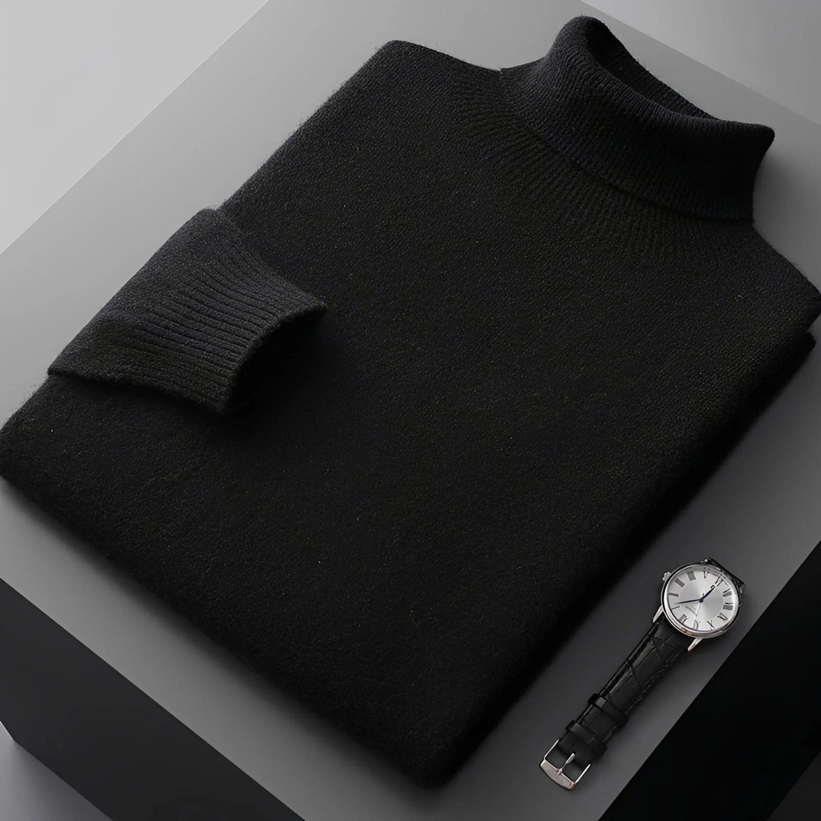 Adrian - Pull large col roulé pour hommes - Image 8
