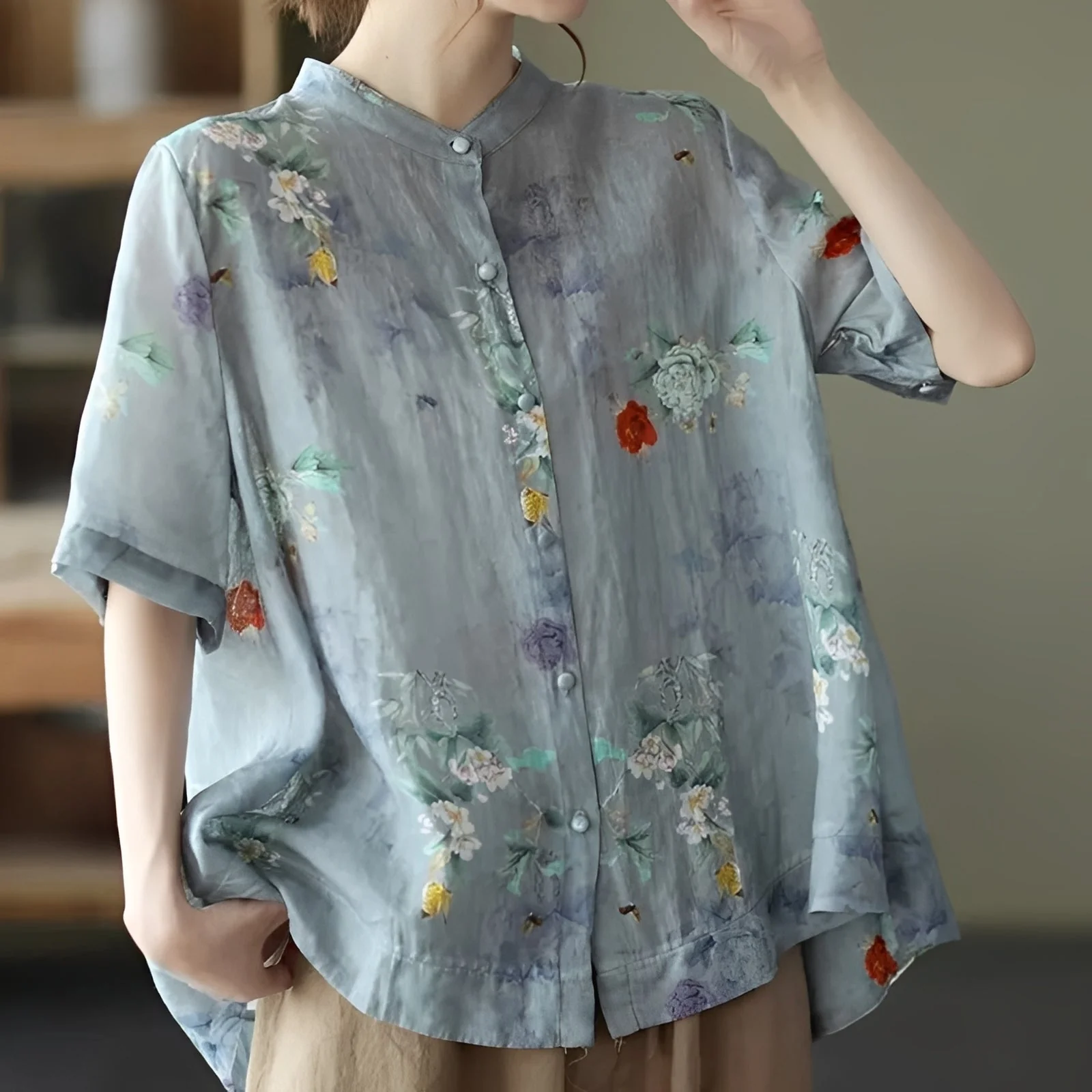 Alana - Blouse élégante à manches mi-longues pour femmes - Image 2