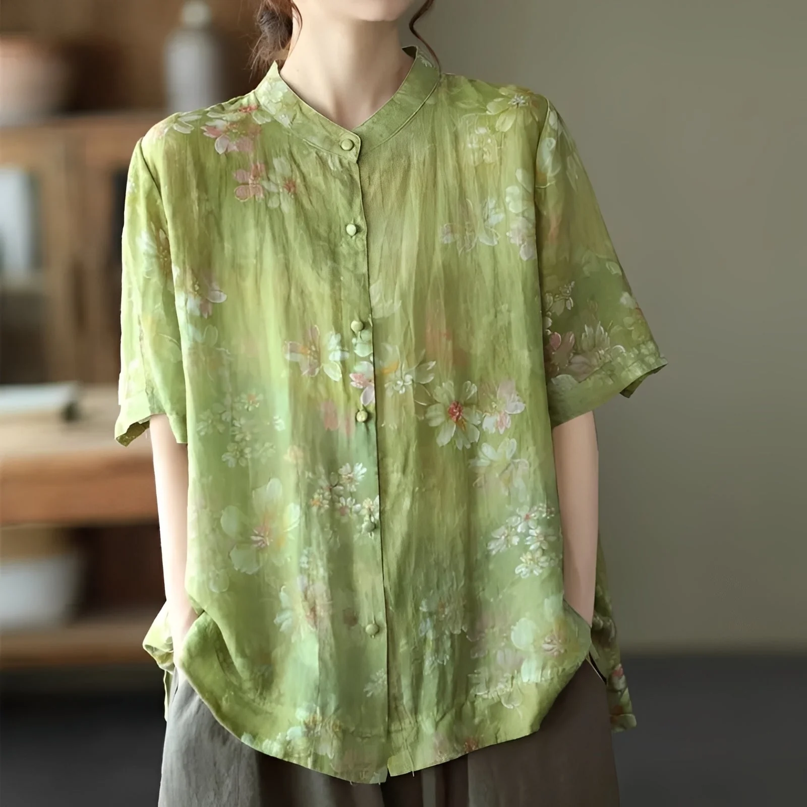 Alana - Blouse élégante à manches mi-longues pour femmes - Image 3