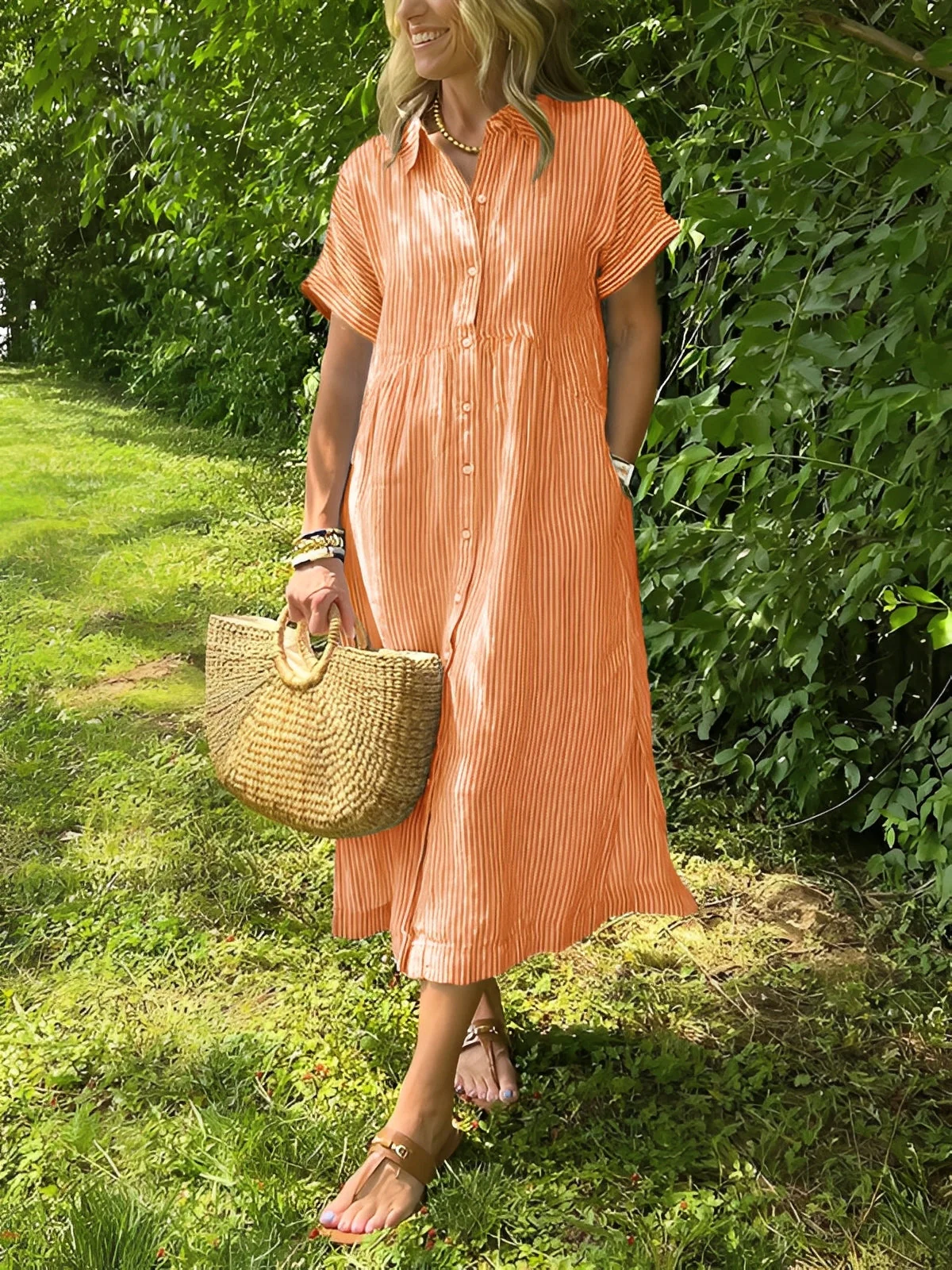 Alana - Robe-chemise rayée décontractée pour femmes - Image 6