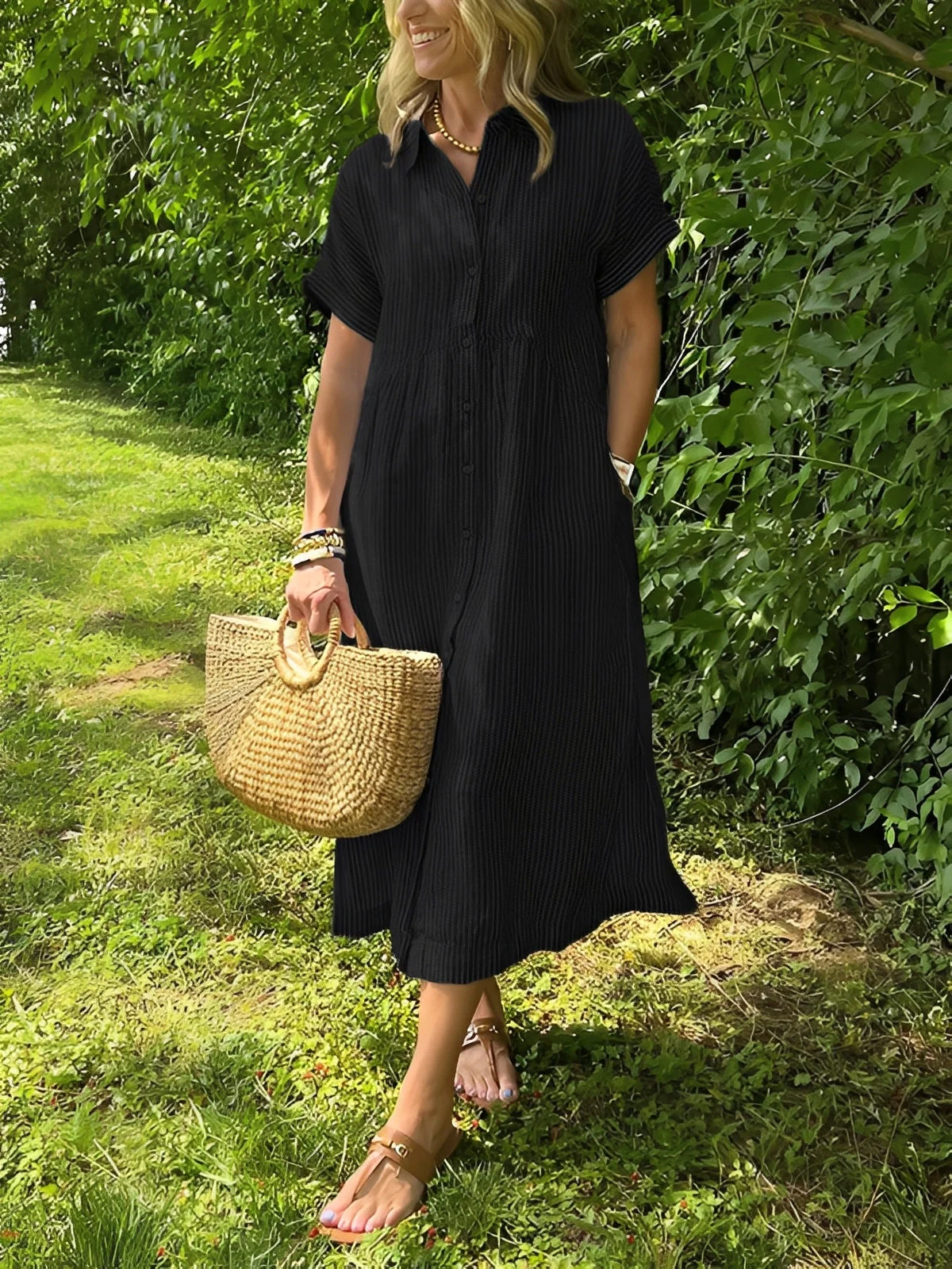 Alana - Robe-chemise rayée décontractée pour femmes - Image 8