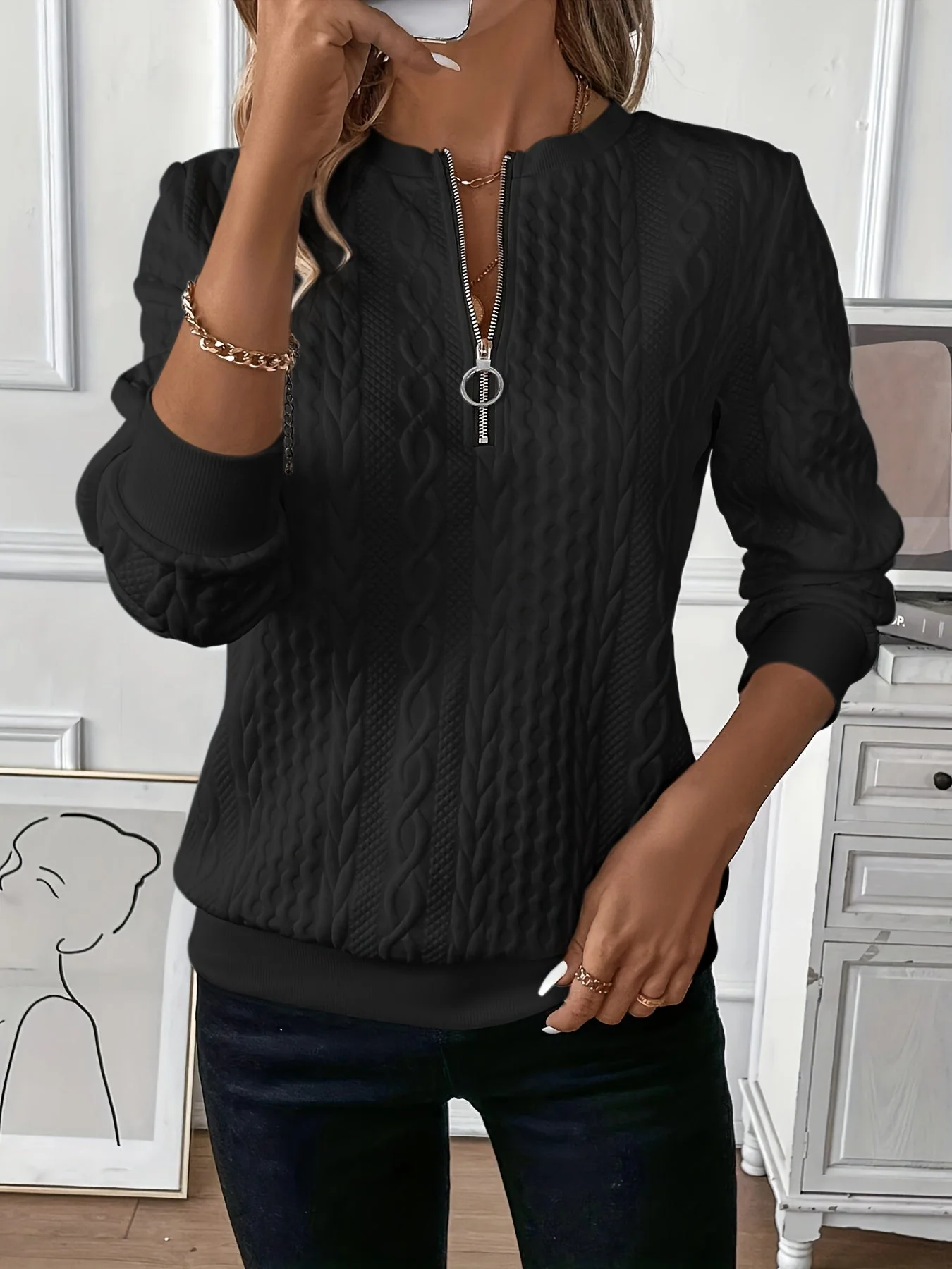 Alessia – Sweatshirt avec zip - Image 8