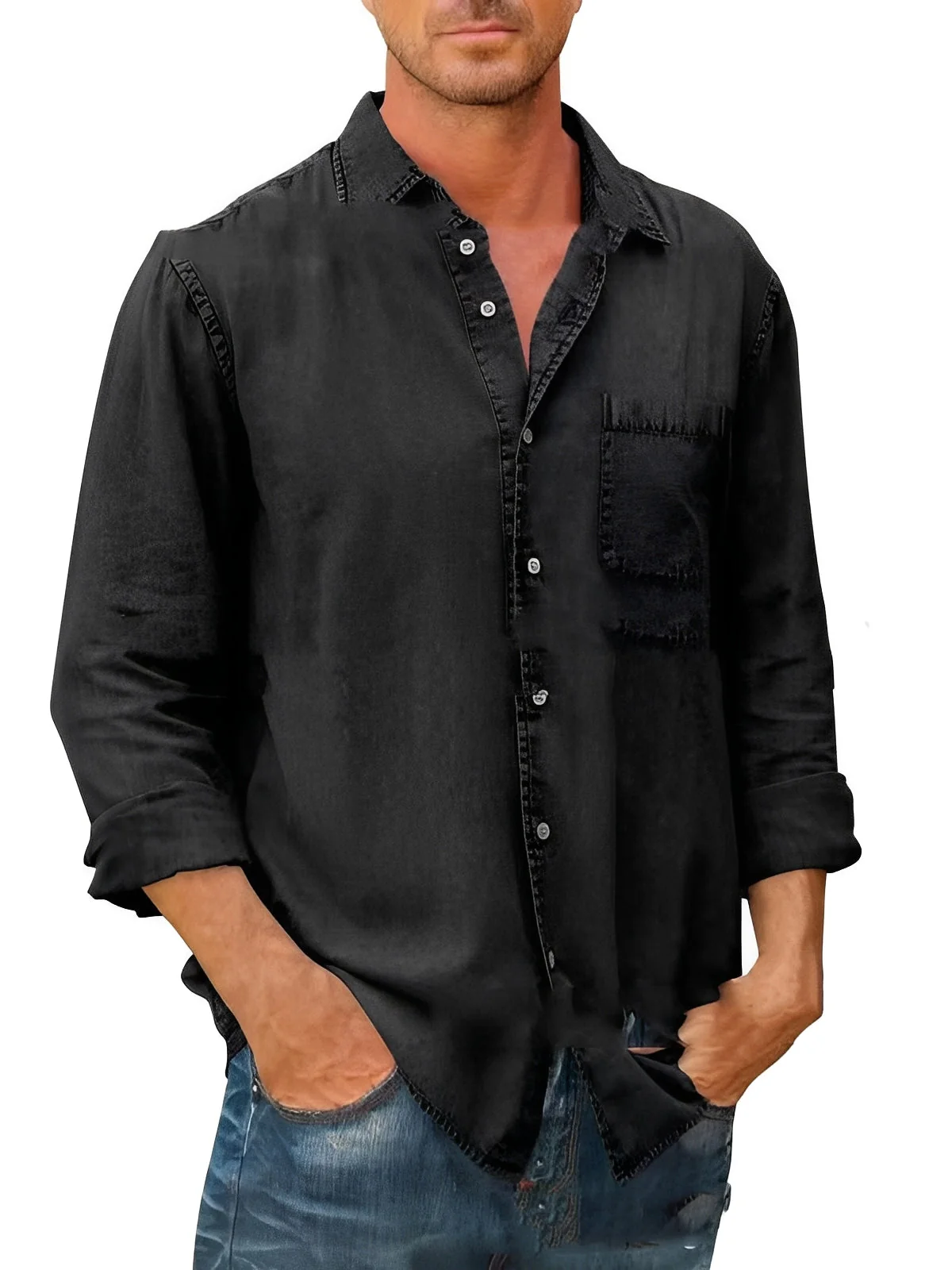 Alfie - Chemise délavée à manches longues - Image 7