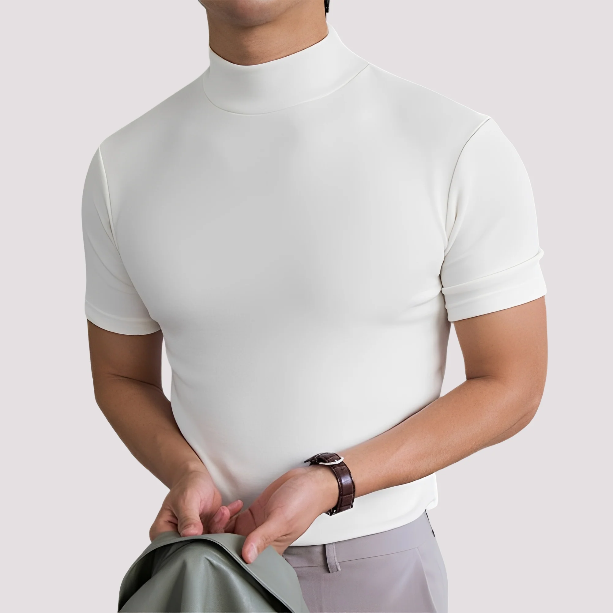 Alfie - T-shirt décontracté à coupe ajustée pour hommes
