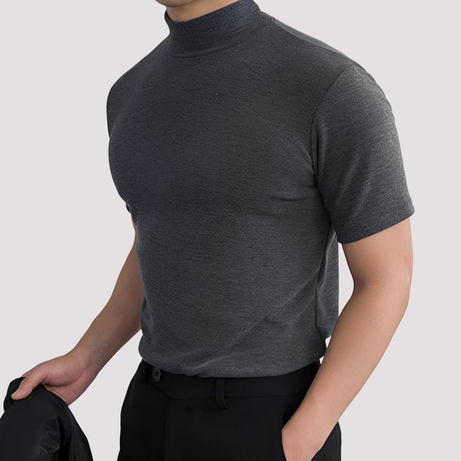 Alfie - T-shirt décontracté à coupe ajustée pour hommes - Image 2