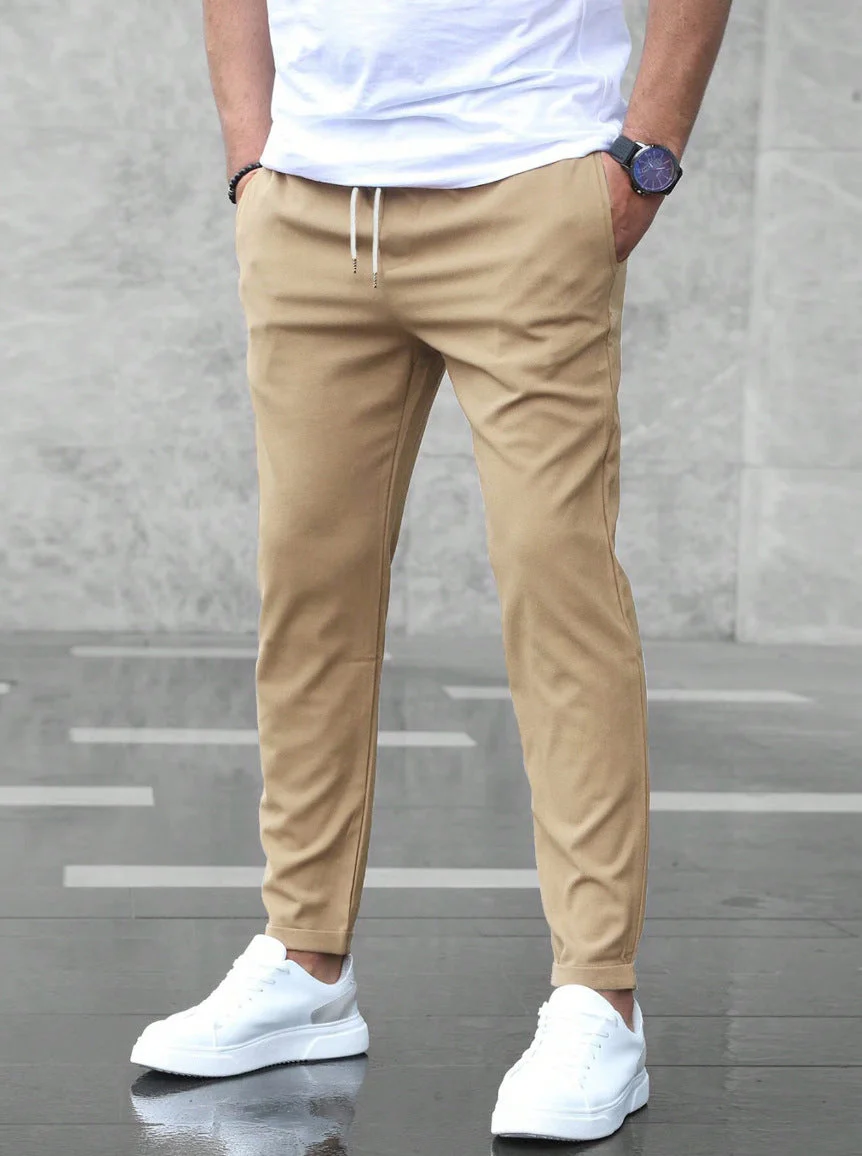 Allan - Pantalon étroit et décontracté pour hommes avec cordon
