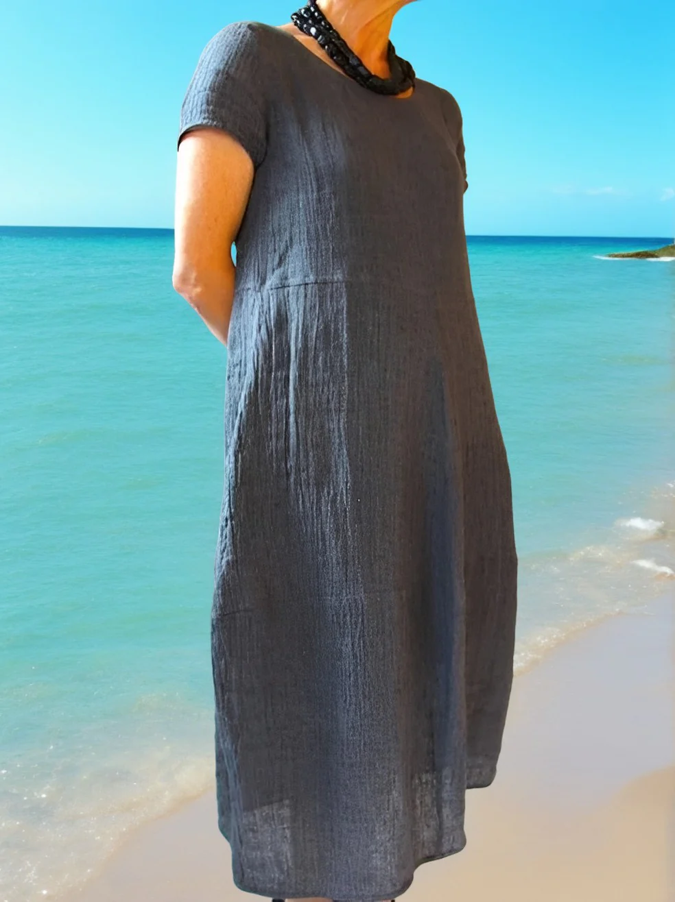 Allie - Robe courte décontractée et ample pour femmes - Image 2