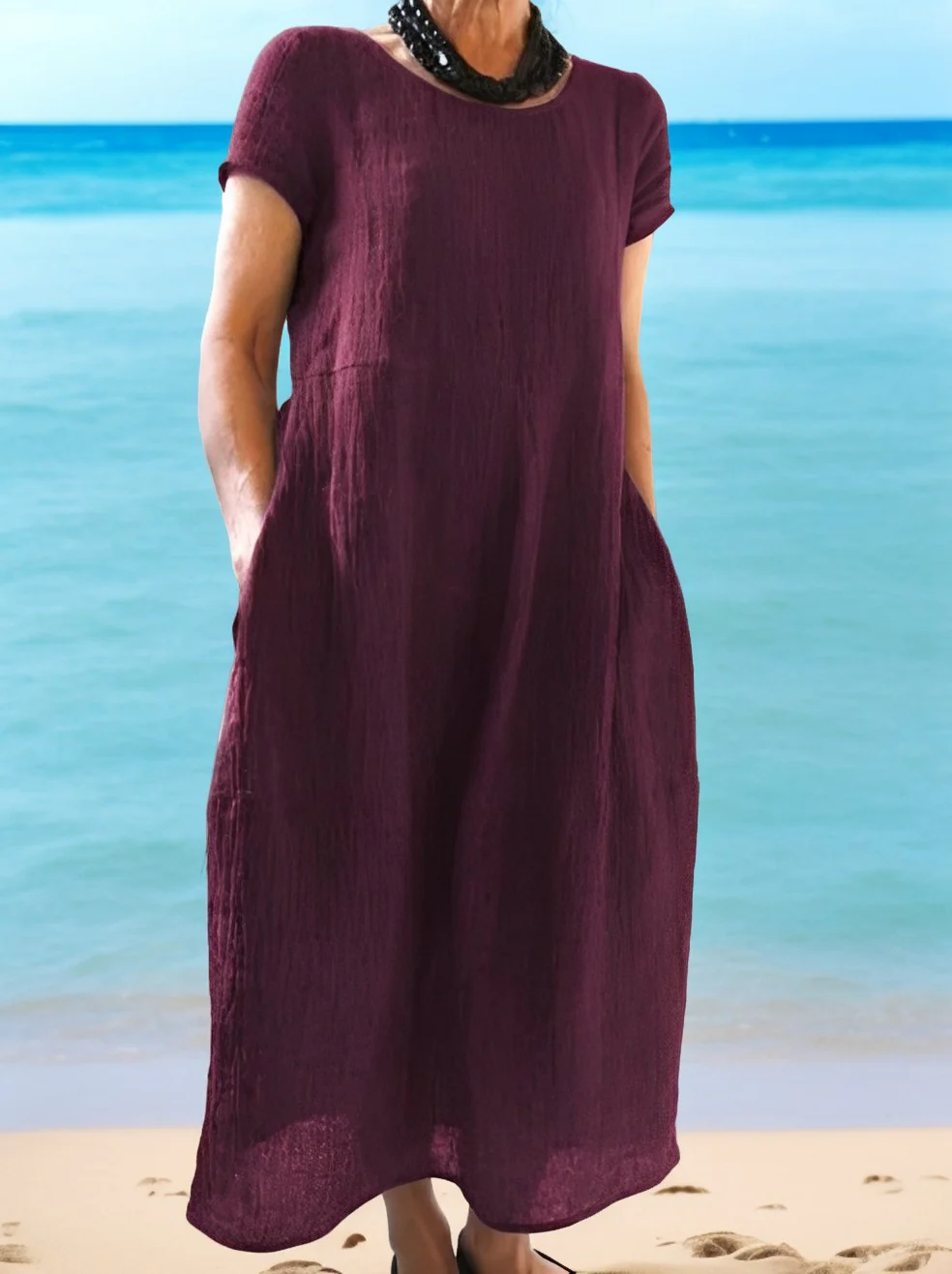 Allie - Robe courte décontractée et ample pour femmes - Image 3