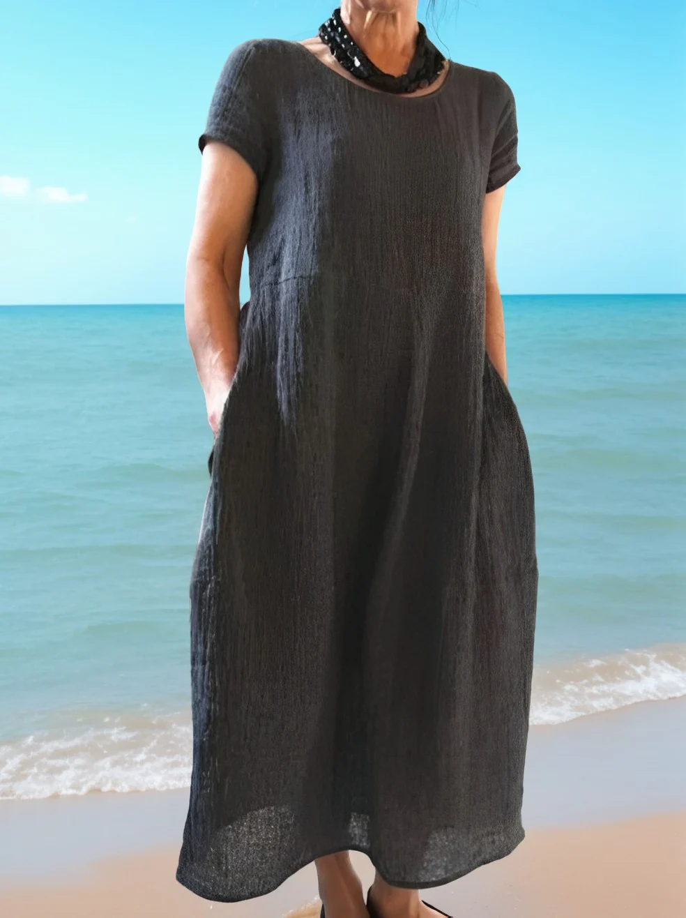 Allie - Robe courte décontractée et ample pour femmes - Image 4