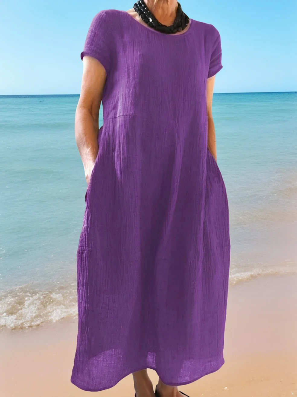Allie - Robe courte décontractée et ample pour femmes - Image 6