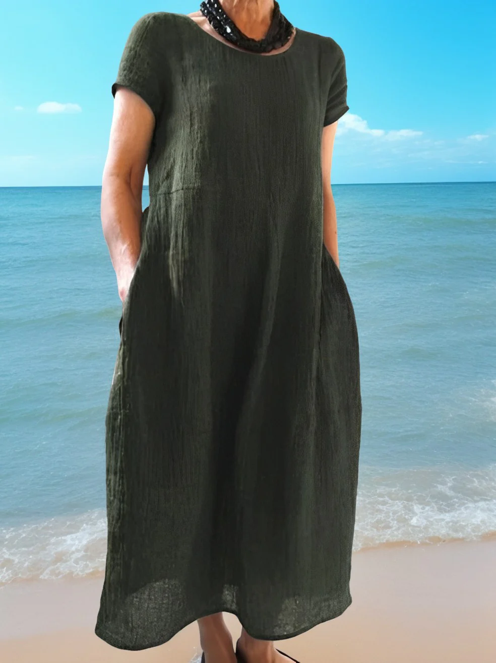 Allie - Robe courte décontractée et ample pour femmes - Image 7
