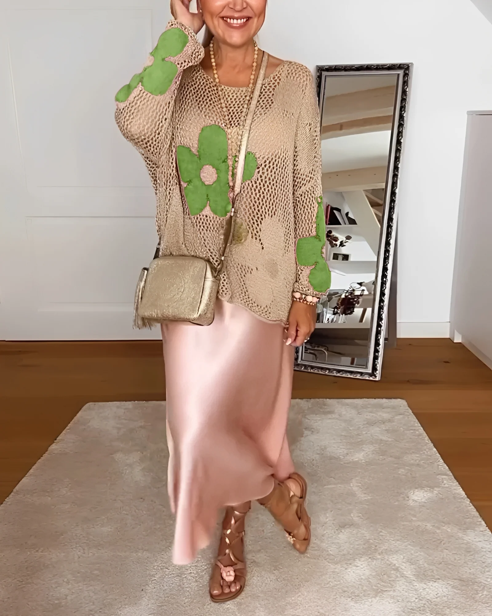 Alwena - Blouse décontractée à fleurs ajourée - Image 3