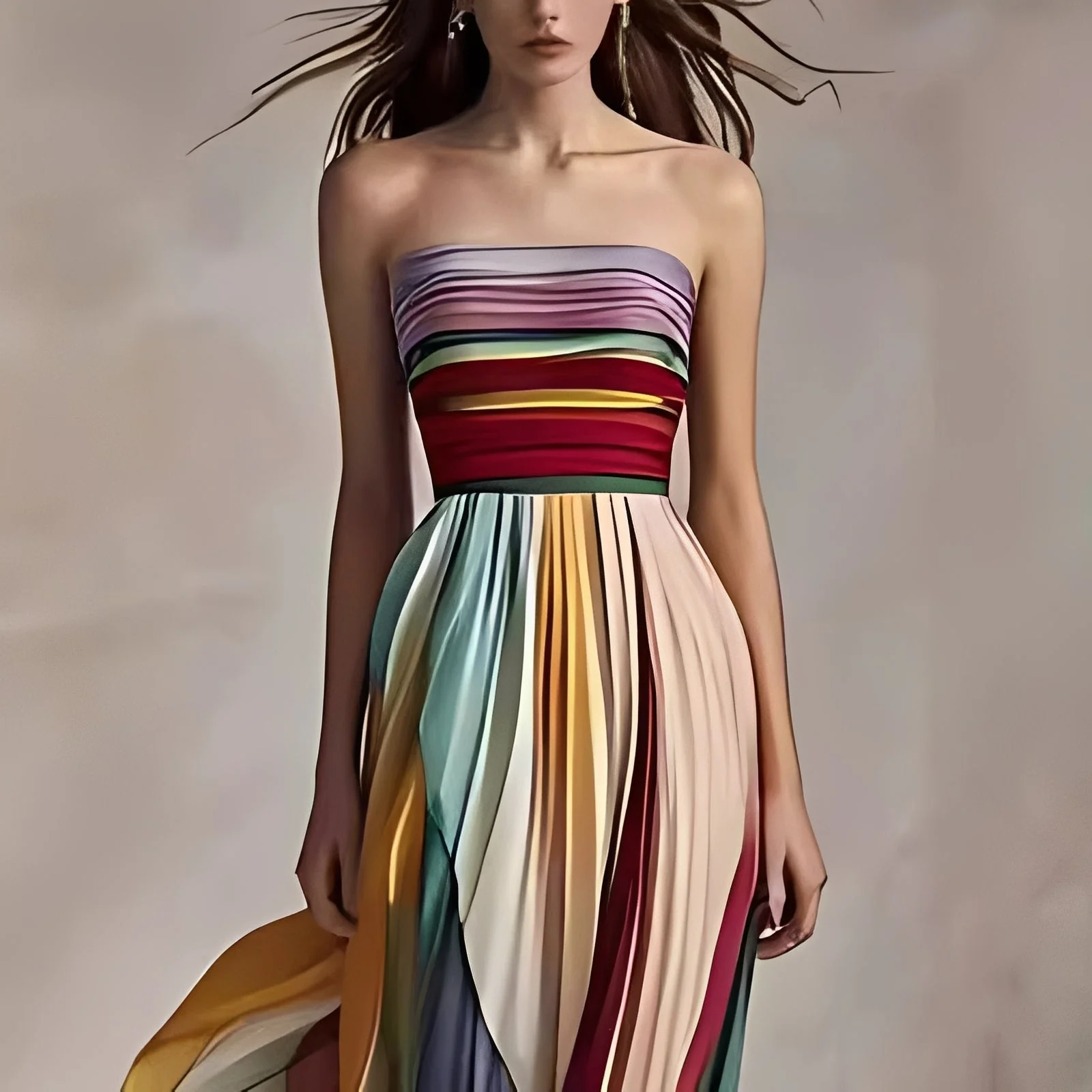 Amelia - Robe maxi swing colorée pour femmes - Image 2