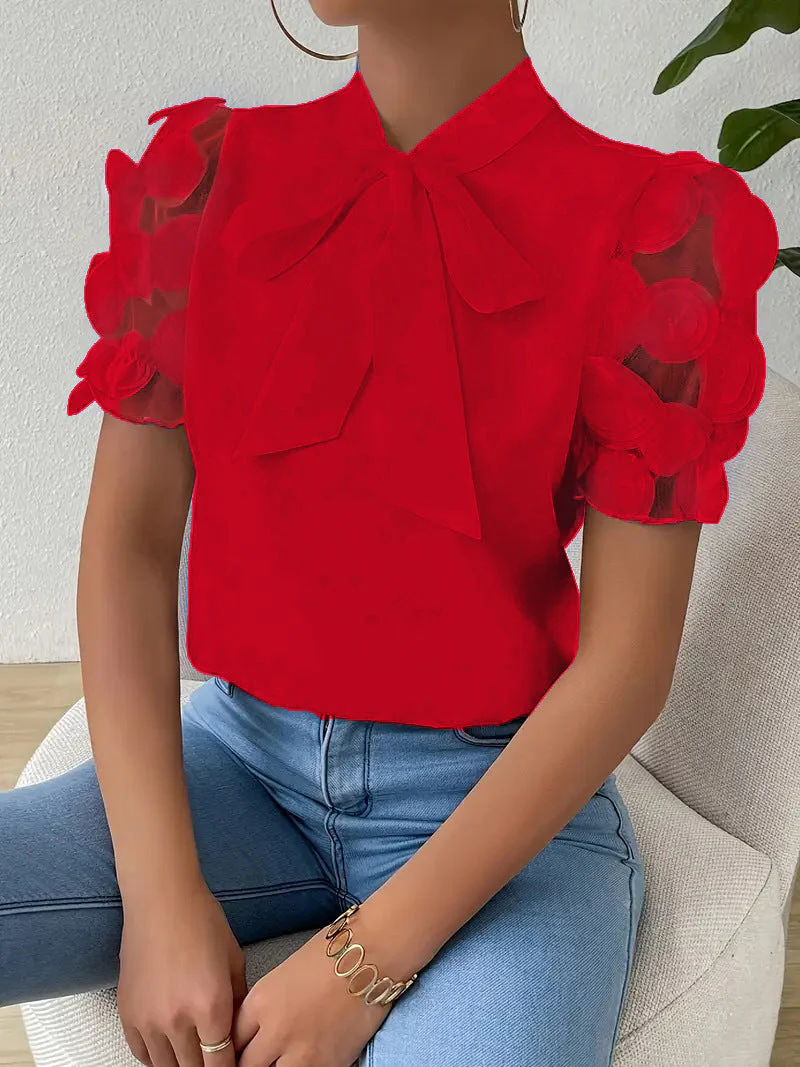 Angela - Blouse élégante avec nœud pour femmes