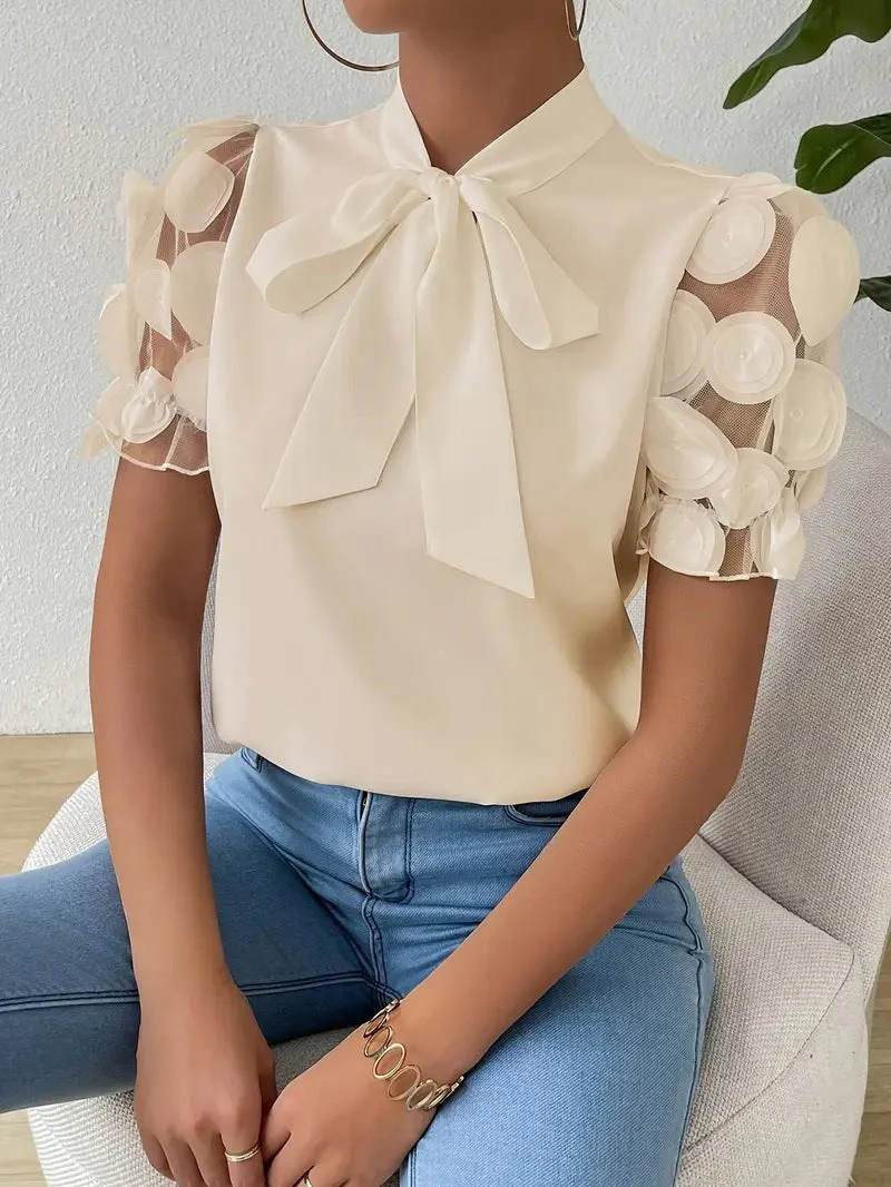Angela - Blouse élégante avec nœud pour femmes - Image 4