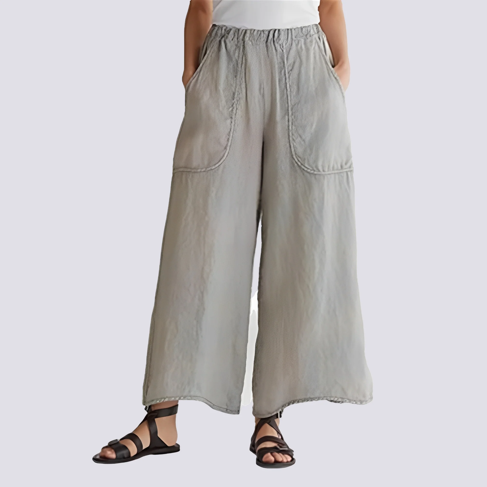 Angela - Pantalon décontracté à jambes larges pour femmes - Image 4