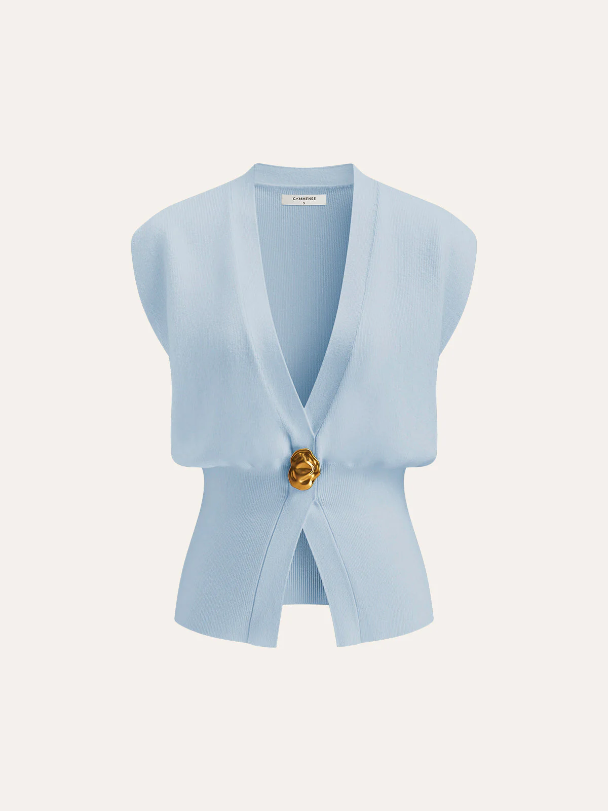 Annalena – Gilet à boutons avec col en V pour femme - Image 11