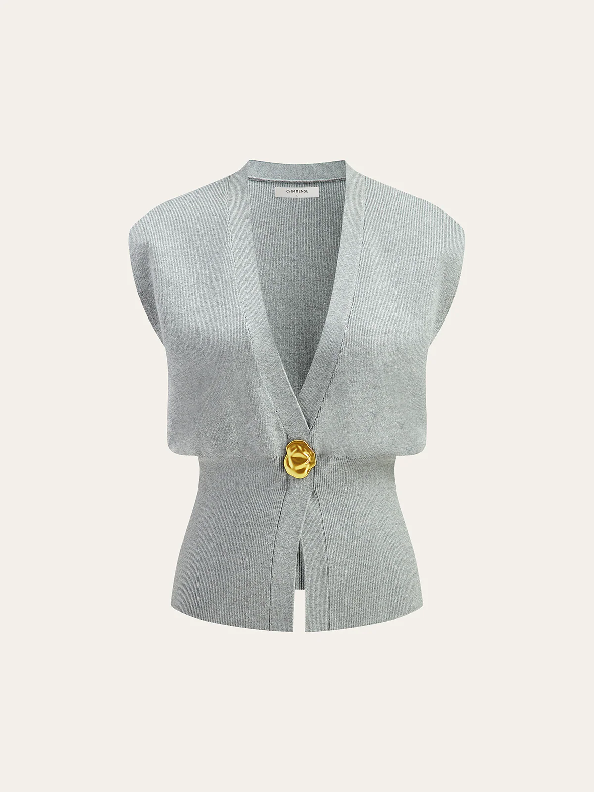 Annalena – Gilet à boutons avec col en V pour femme - Image 19