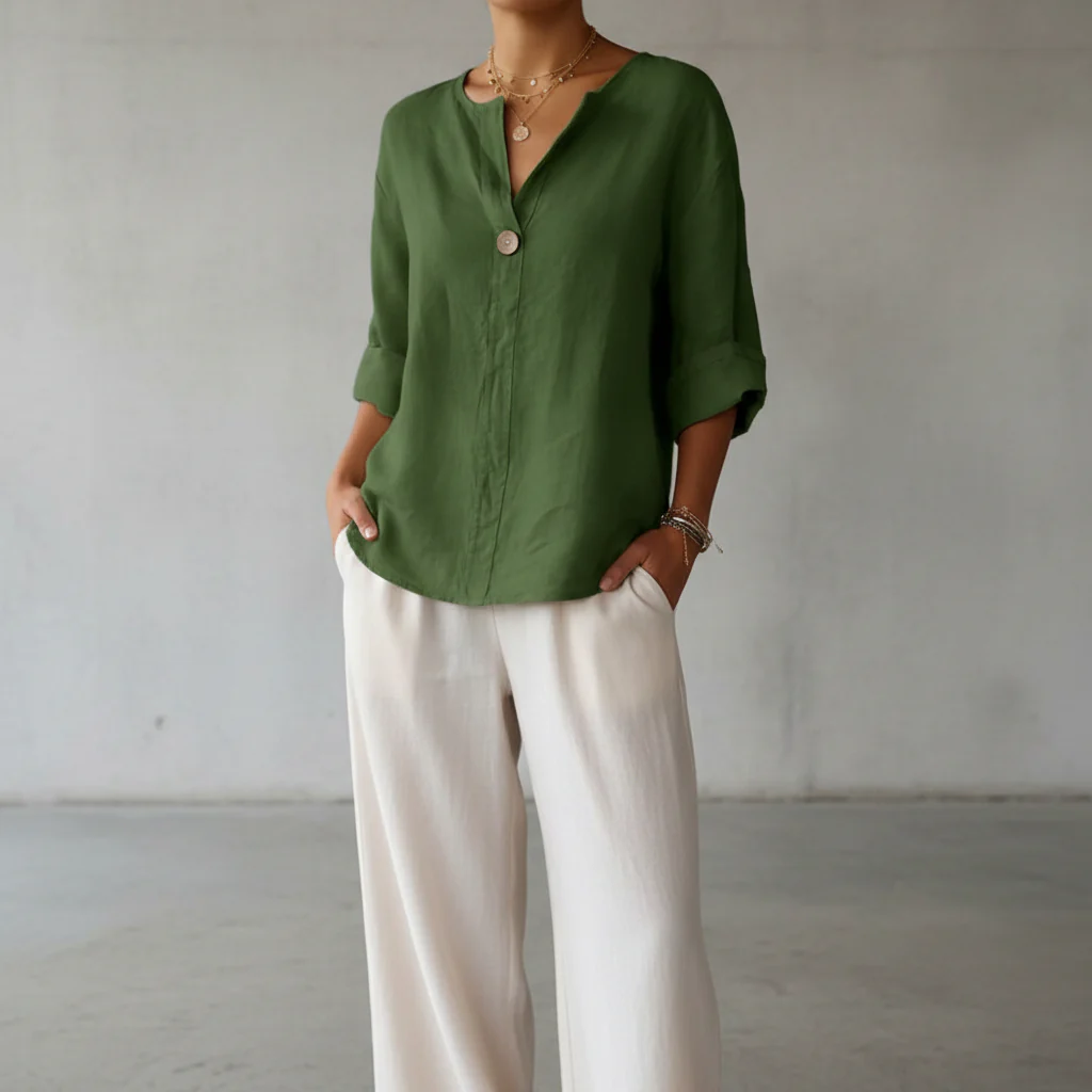 Arabella - Blouse ample pour femmes avec décolleté en V - Image 5