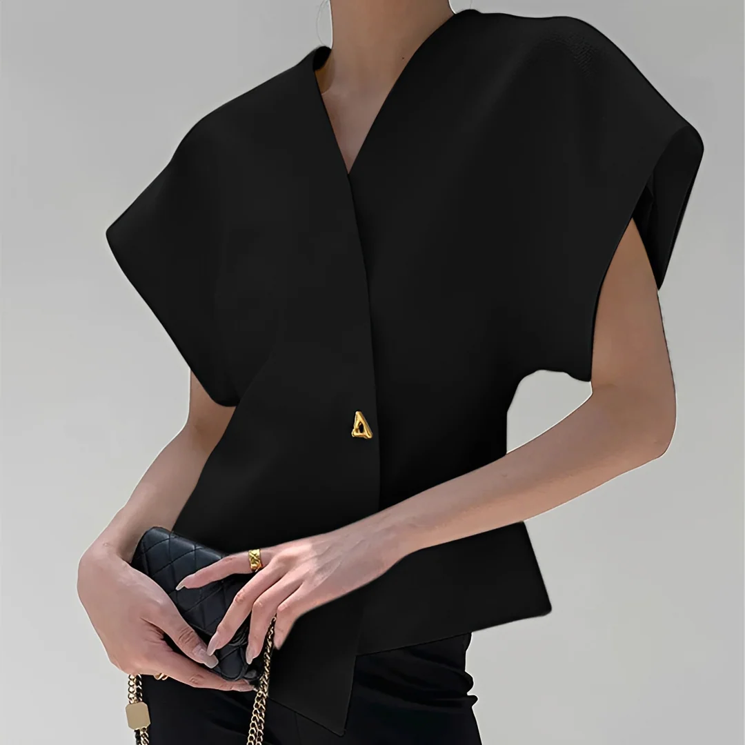 Ariella - Blouse chic à col en V - Image 6