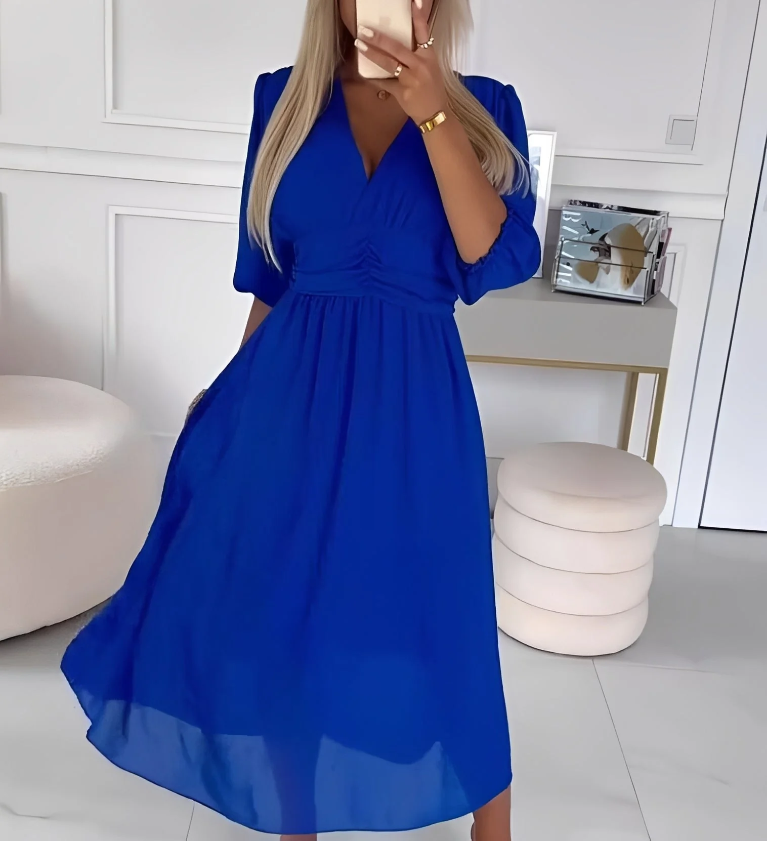 Aysha - Robe Midi à Manches Longues - Image 2