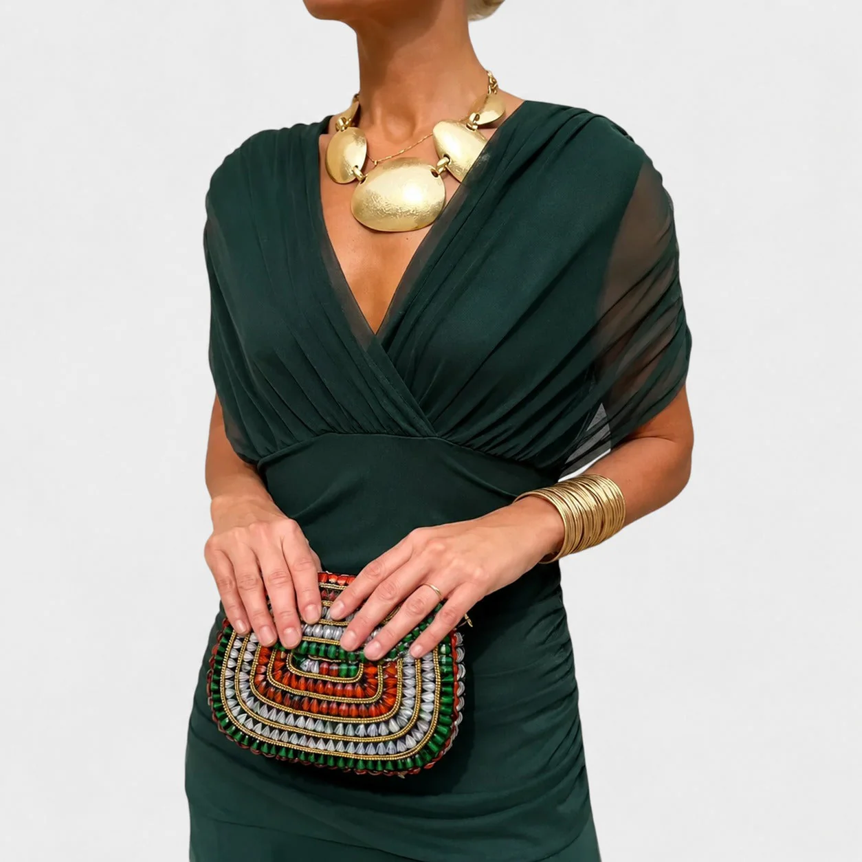Bernice - Robe Maxi Élégante avec Détails Plissés - Image 6