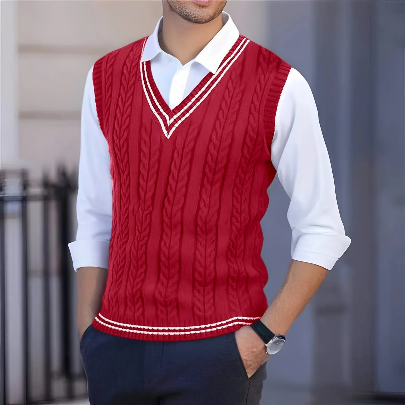 Bobbie - Gilet élégant à col en V - Image 3