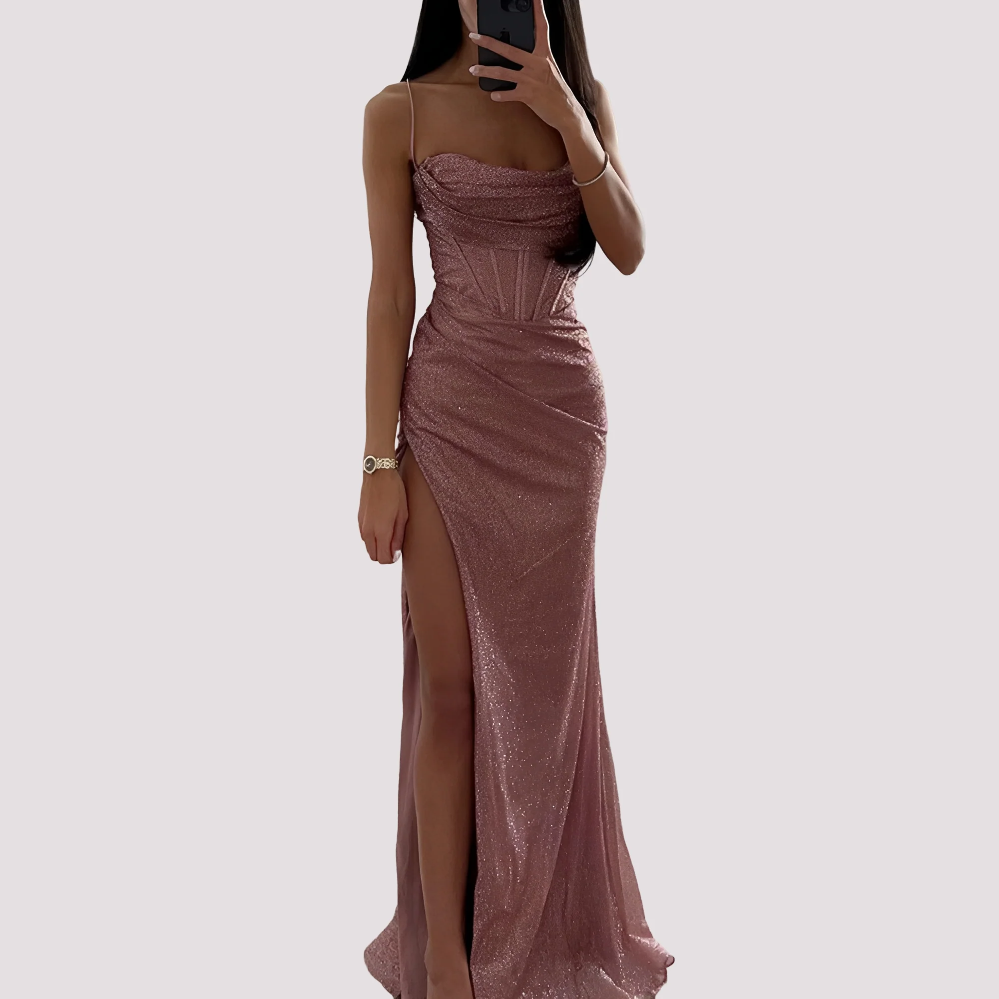 Bonnie - Robe Maxi Élégante avec Fente - Image 2