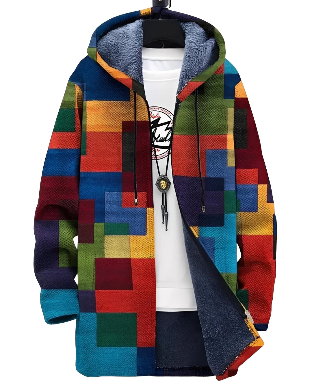 Braiden - Cardigan moderne avec motif artistique pour hommes - Image 2