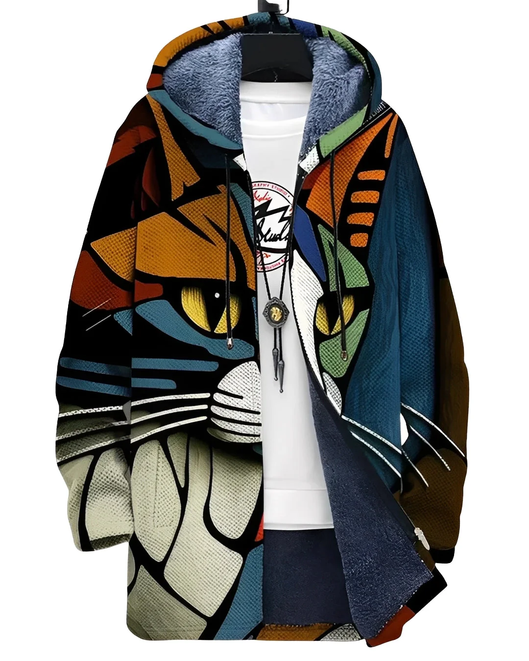Braiden - Cardigan moderne avec motif artistique pour hommes - Image 3