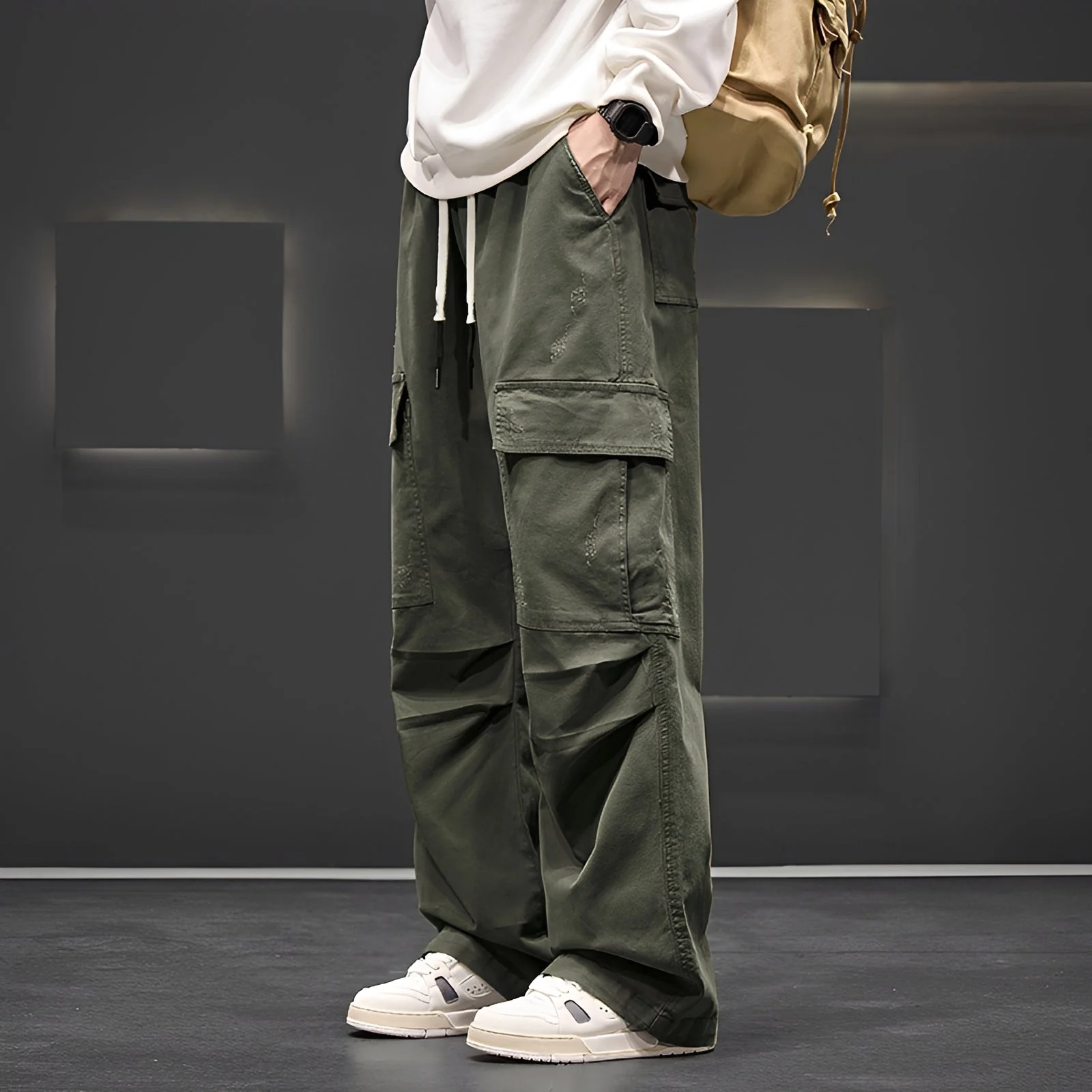 Brennan - Pantalon Cargo Décontracté et Ample - Image 2