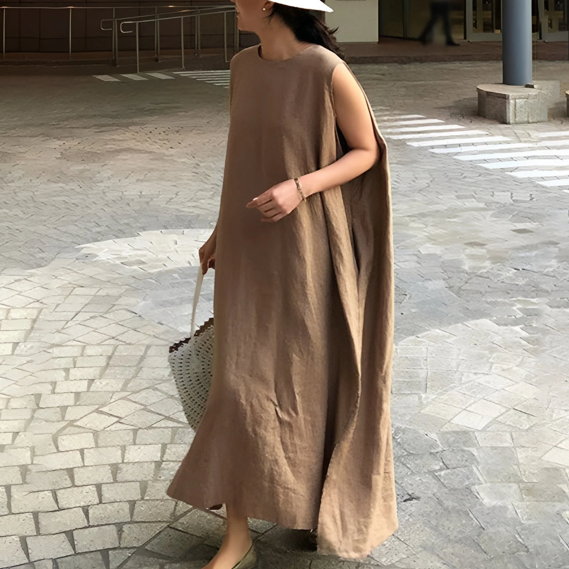 Carly - Robe plissée décontractée sans manches pour femmes - Image 2
