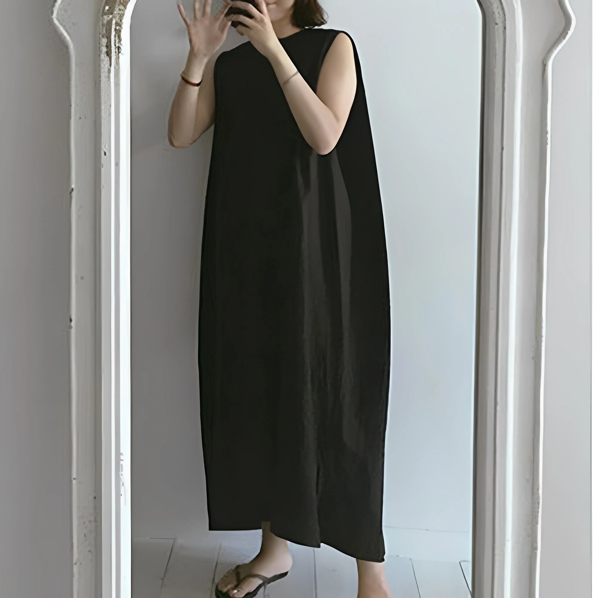 Carly - Robe plissée décontractée sans manches pour femmes - Image 3