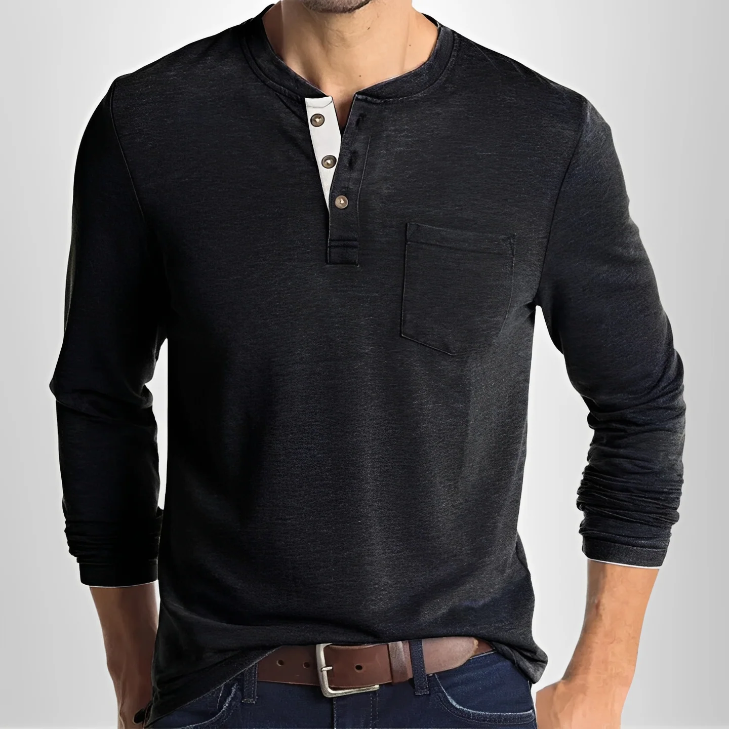 Carmelo - T-shirt homme à manches longues stylé décontracté - Image 6