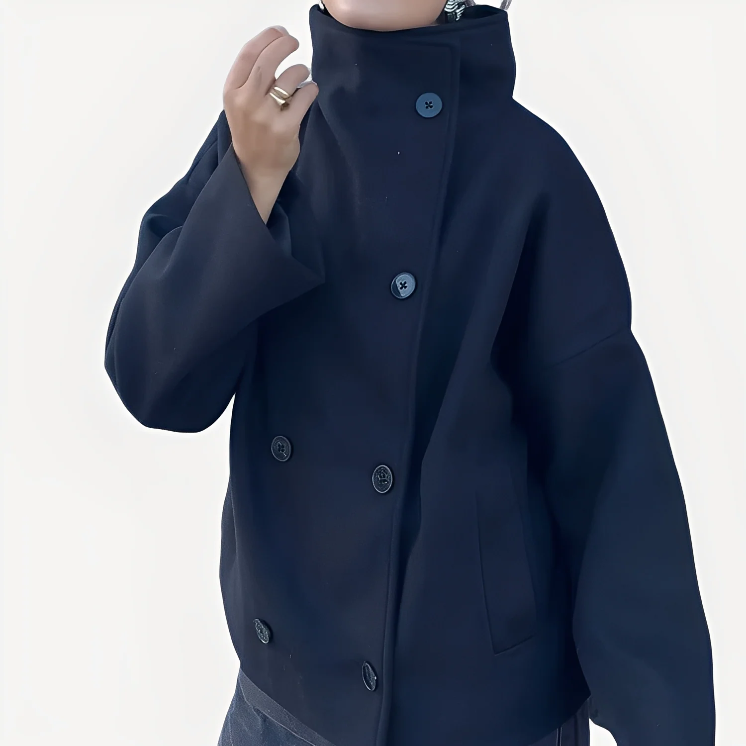 Carolyn - Élégant manteau en laine avec boutonnage simple pour femmes - Image 6