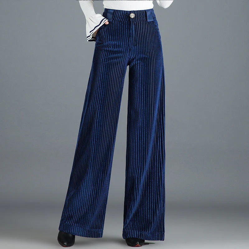 Casey - Pantalon en velours côtelé élégant à jambes larges pour femmes - Image 2