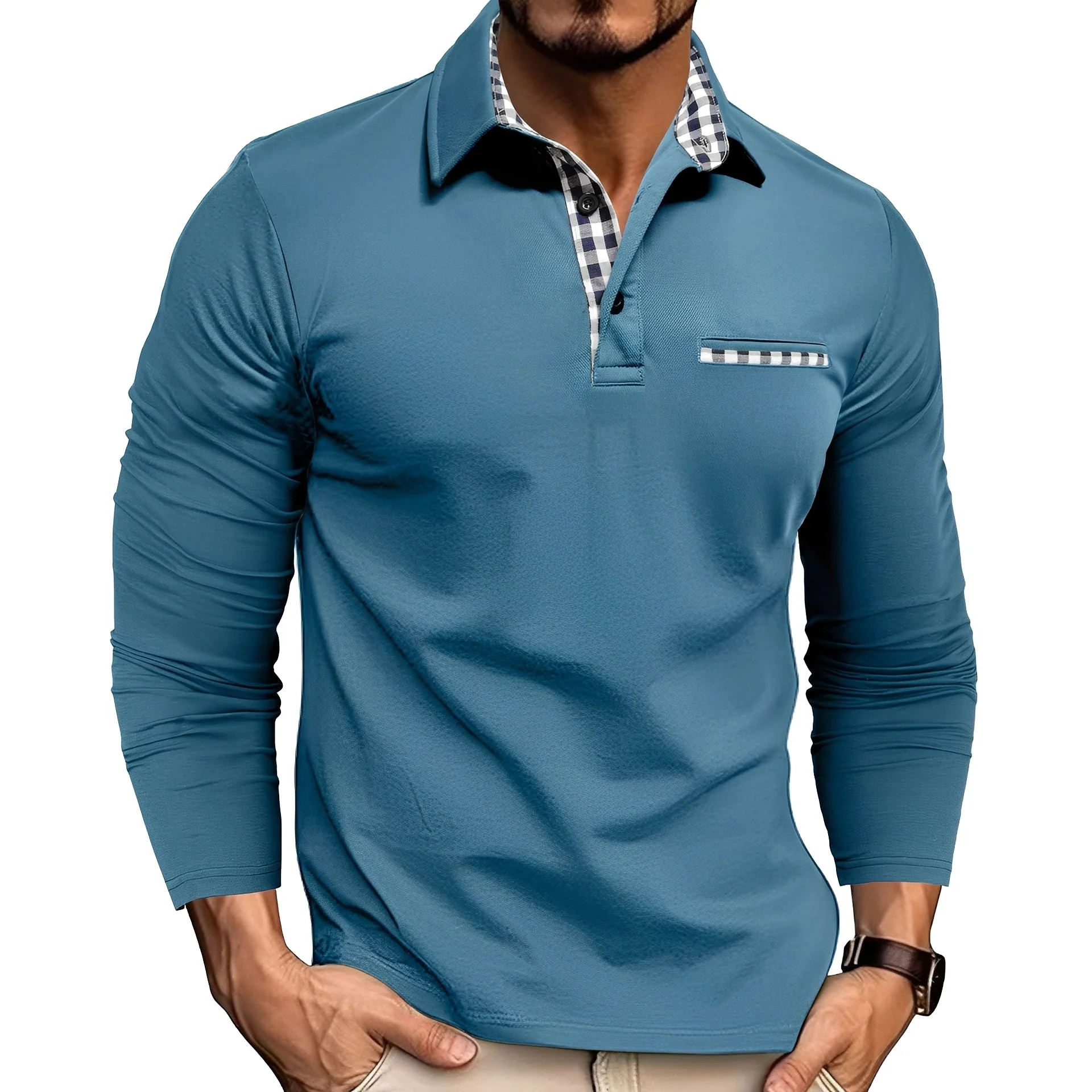 Cédrick - Polo chaud pour l'hiver à manches longues, masculin - Image 3