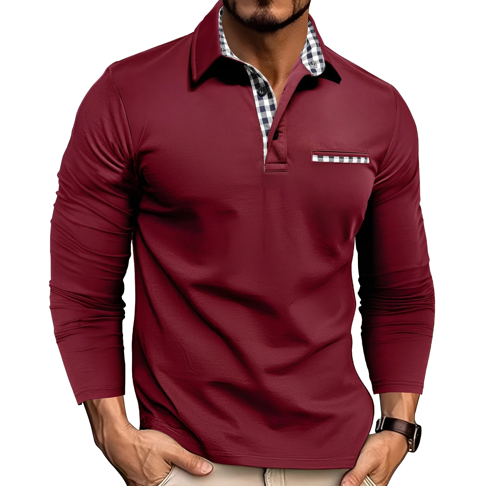 Cédrick - Polo chaud pour l'hiver à manches longues, masculin - Image 6