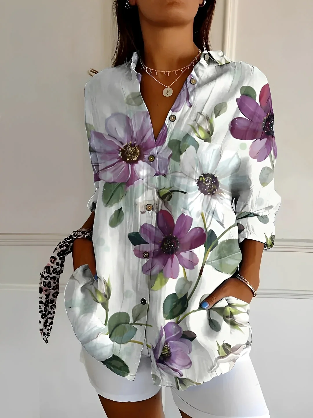 Chantelle - Blouse élégante à boutons pour femmes