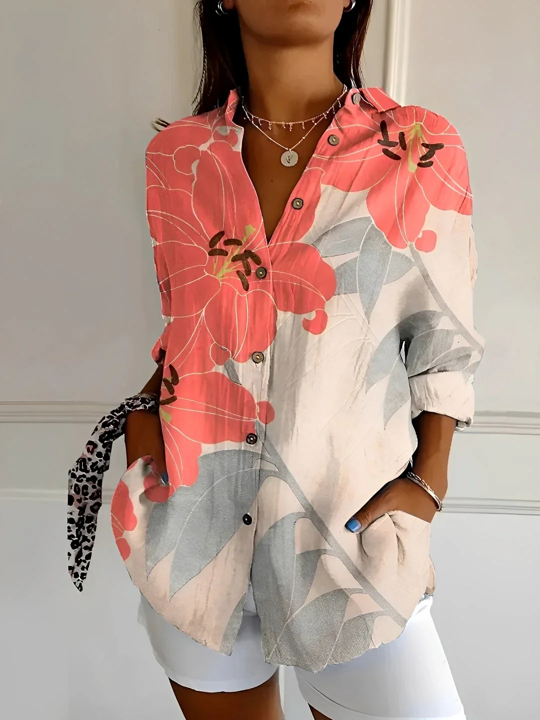 Chantelle - Blouse élégante à boutons pour femmes - Image 2