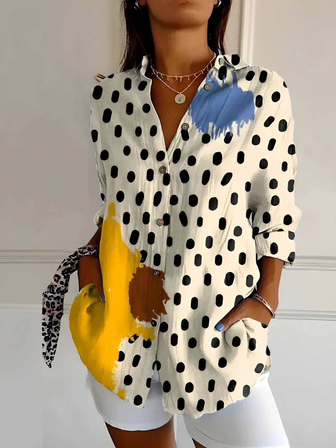 Chantelle - Blouse élégante à boutons pour femmes - Image 4