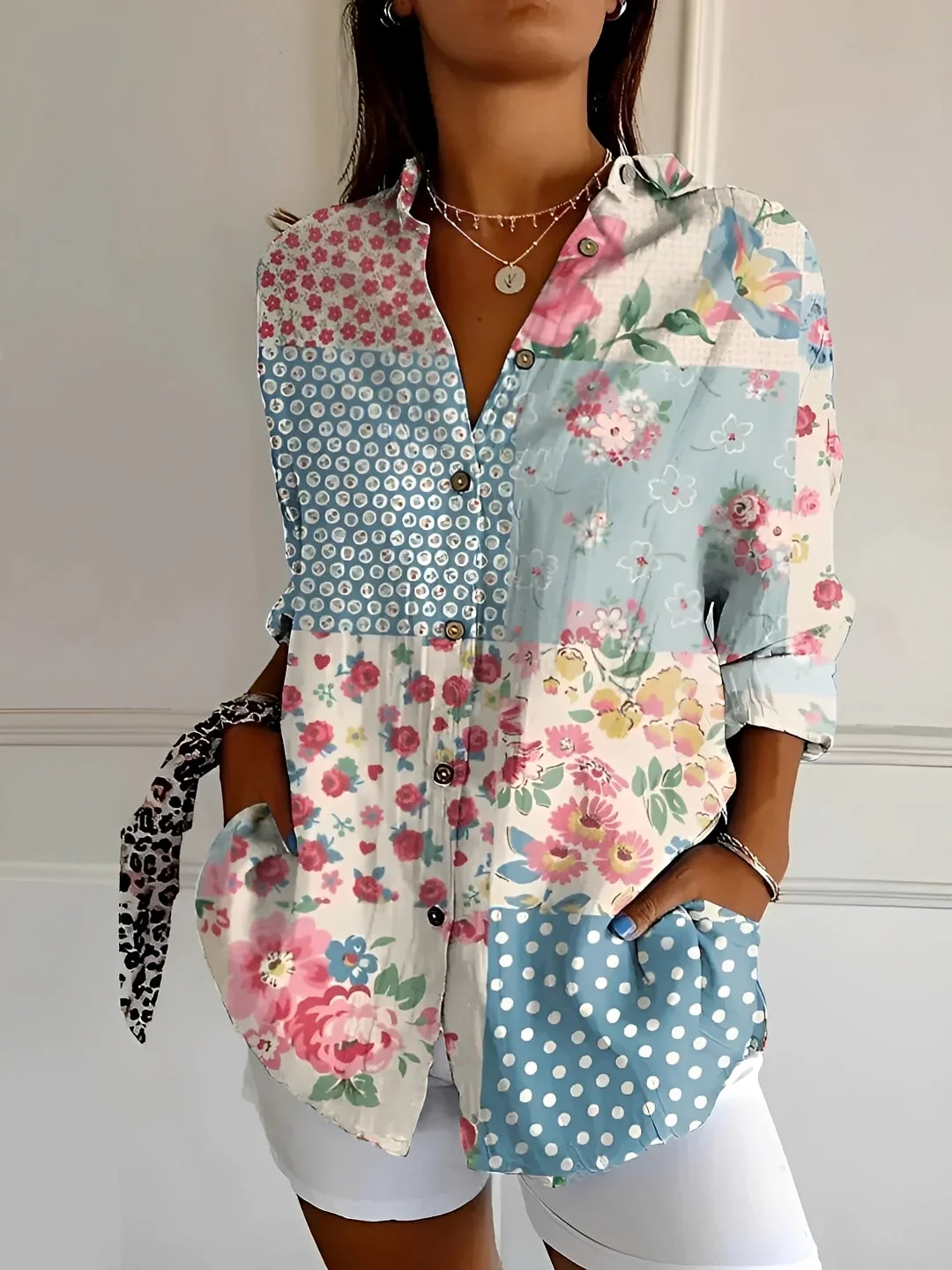 Chantelle - Blouse élégante à boutons pour femmes - Image 6