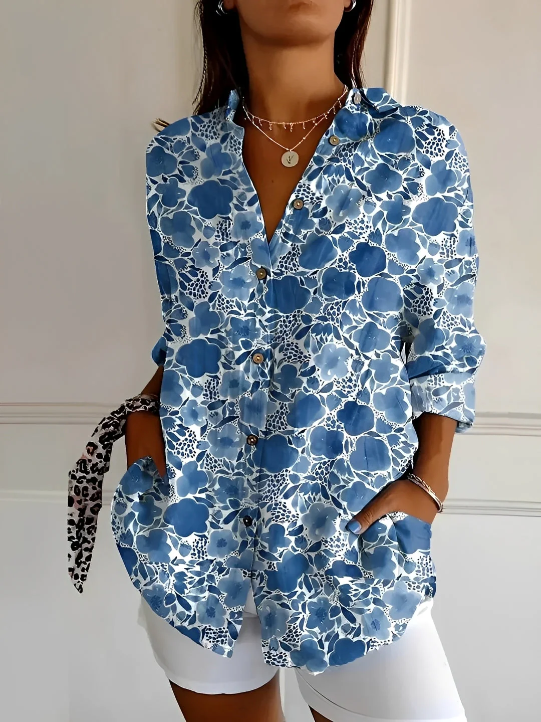 Chantelle - Blouse élégante à boutons pour femmes - Image 8