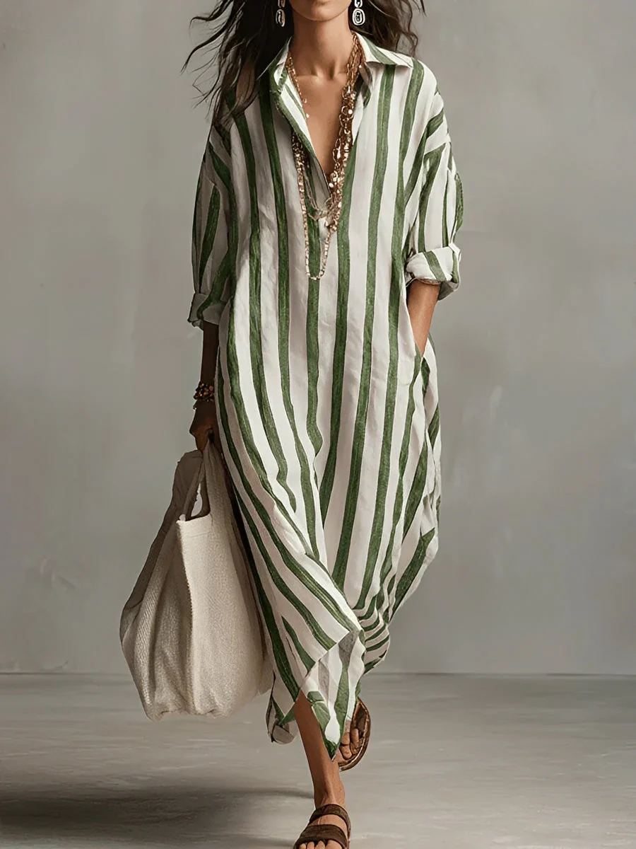 Charlotte - Robe Évasée à Rayures - Image 3
