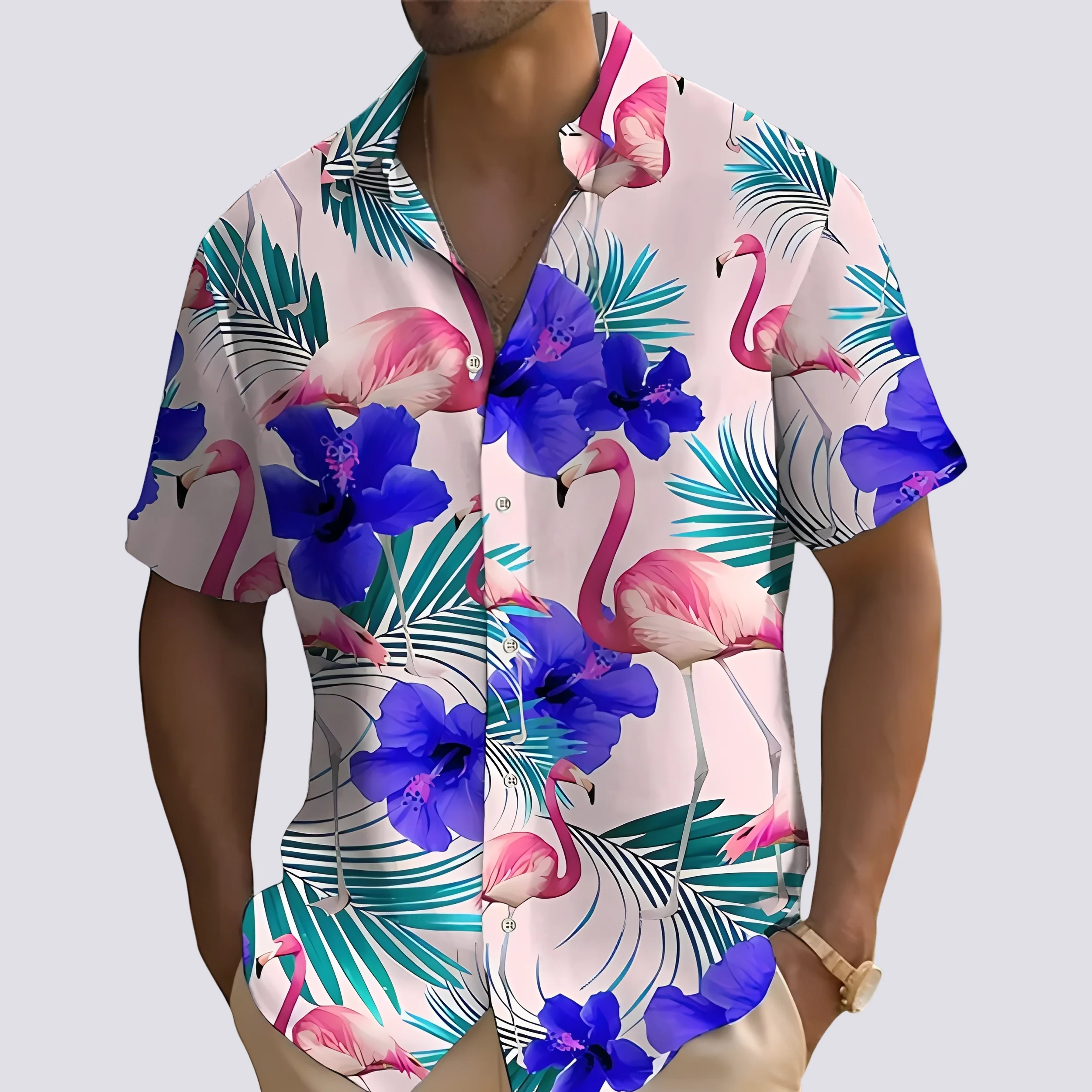 Philip - Chemise élégante avec imprimé hawaïen pour hommes