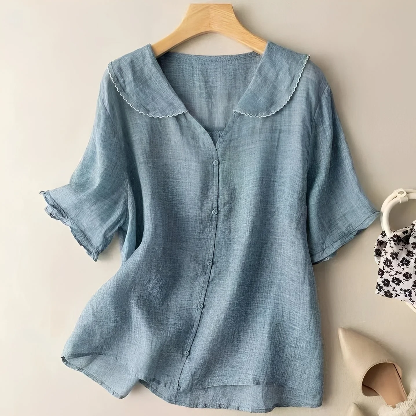 Christa - Blouse classique et ample pour femmes - Image 4